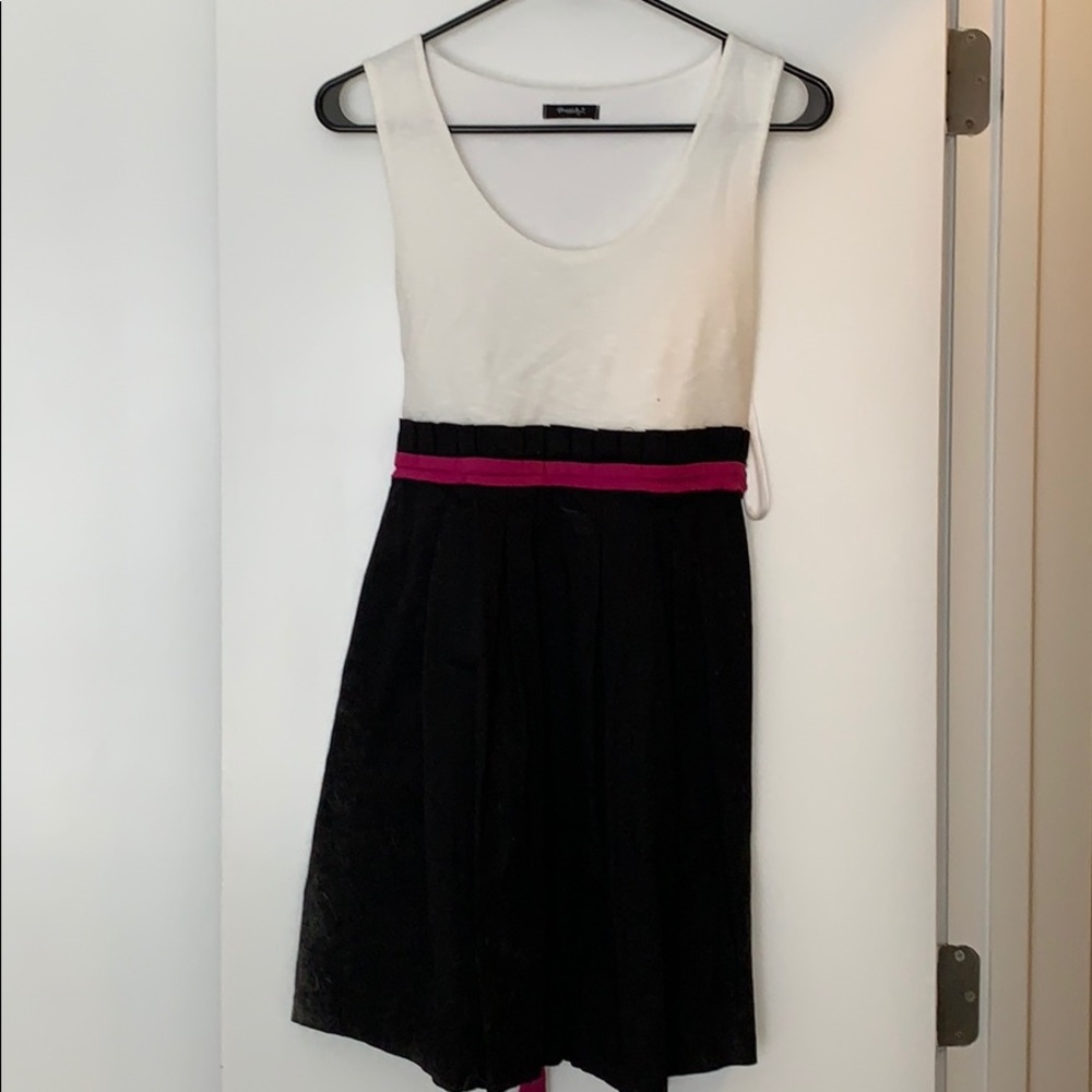 Black and white mini dress